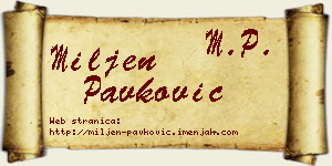 Miljen Pavković vizit kartica